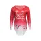 Fashion V-neck Christmas printed long sleeved T-shirt