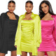 Sexy and fashionable two piece satin sling set