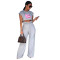 Popular Letter Printing Sleeveless Two Piece Set