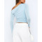 Solid color pleated off shoulder pleated diagonal collar top
