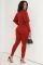 Autumn/Winter Solid Color Lantern Sleeve Sweater Two Piece Set