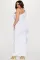 Fashionable One Shoulder Sleeve Burnt Flower Hollow Sexy Dress