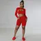 Fashion Sports Tank Top Long Sleeve Short Set