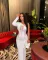 Fashionable One Shoulder Sleeve Burnt Flower Hollow Sexy Dress
