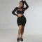 Fashion Sports Tank Top Long Sleeve Short Set