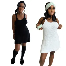 Trendy and fashionable suspender dress