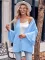 Fashion Solid Casual Flare Sleeves Knitted Cardigan Top