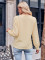 Fashion Round Neck Solid Color Fashion Knit Long Sleeve Top
