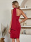 Fashion Neck Hanging Sleeveless Slim Fit Knitted Sexy Style Dress