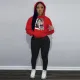 Fashion Large Print Contrast Sport Two Piece Set