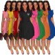 Spring/Summer Waist Wrapped 100 Pleated Dress Printed Sleeveless Skirt