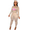 Popular Letter Printing Casual Two Piece Set