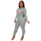 Popular Letter Printing Casual Two Piece Set