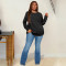 Fashion Casual Solid Plus Size Top