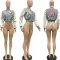 Autumn/Winter Long Sleeve Printed Thread Spliced Single breasted Baseball Coat