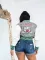 Autumn/Winter Long Sleeve Printed Thread Spliced Single breasted Baseball Coat