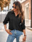 Fashion casual lapel loose knit top