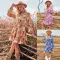 Fashionable V-neck belt long sleeved dress