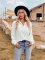 Fashion casual lapel loose knit top
