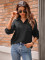 Fashion casual lapel loose knit top