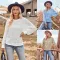 Fashion Round Neck Slim Fit Long Sleeve Knitted Top