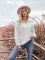 Fashion casual lapel loose knit top