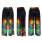 Fashionable large color inkjet printed casual wide leg pants