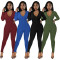 Sexy cotton long sleeved thick jumpsuit