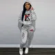 Fashion large plush sweater two-piece set