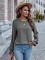 Fashion round neck solid color casual loose top