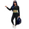 Hot selling hot selling letter print slim fitting sports two-piece set