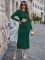 Fashion casual round neck slim cut out dress