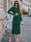 Fashion casual round neck slim cut out dress