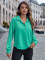 Fashionable solid color slim knit long sleeved top