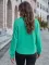Fashionable solid color slim knit long sleeved top