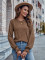 Fashion round neck solid color casual loose top