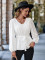 Fashion casual V-neck tied waist slim fitting long sleeved top