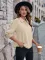 Fashionable solid color slim knit long sleeved top