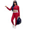 Hot selling hot selling letter print slim fitting sports two-piece set