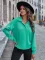 Fashionable solid color slim knit long sleeved top