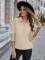 Fashionable solid color slim knit long sleeved top