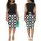 Sexy and fashionable digital printed sleeveless dress