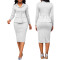 Sexy Fashion Solid Color Long Sleeve Two Piece Set