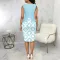 Sexy and fashionable digital printed sleeveless dress