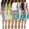 Sexy and fashionable digital printed sleeveless dress