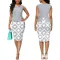 Sexy and fashionable digital printed sleeveless dress