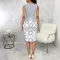 Sexy and fashionable digital printed sleeveless dress