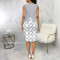Sexy and fashionable digital printed sleeveless dress