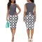 Sexy and fashionable digital printed sleeveless dress