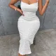 Casual Sexy Open Back Strap Dress